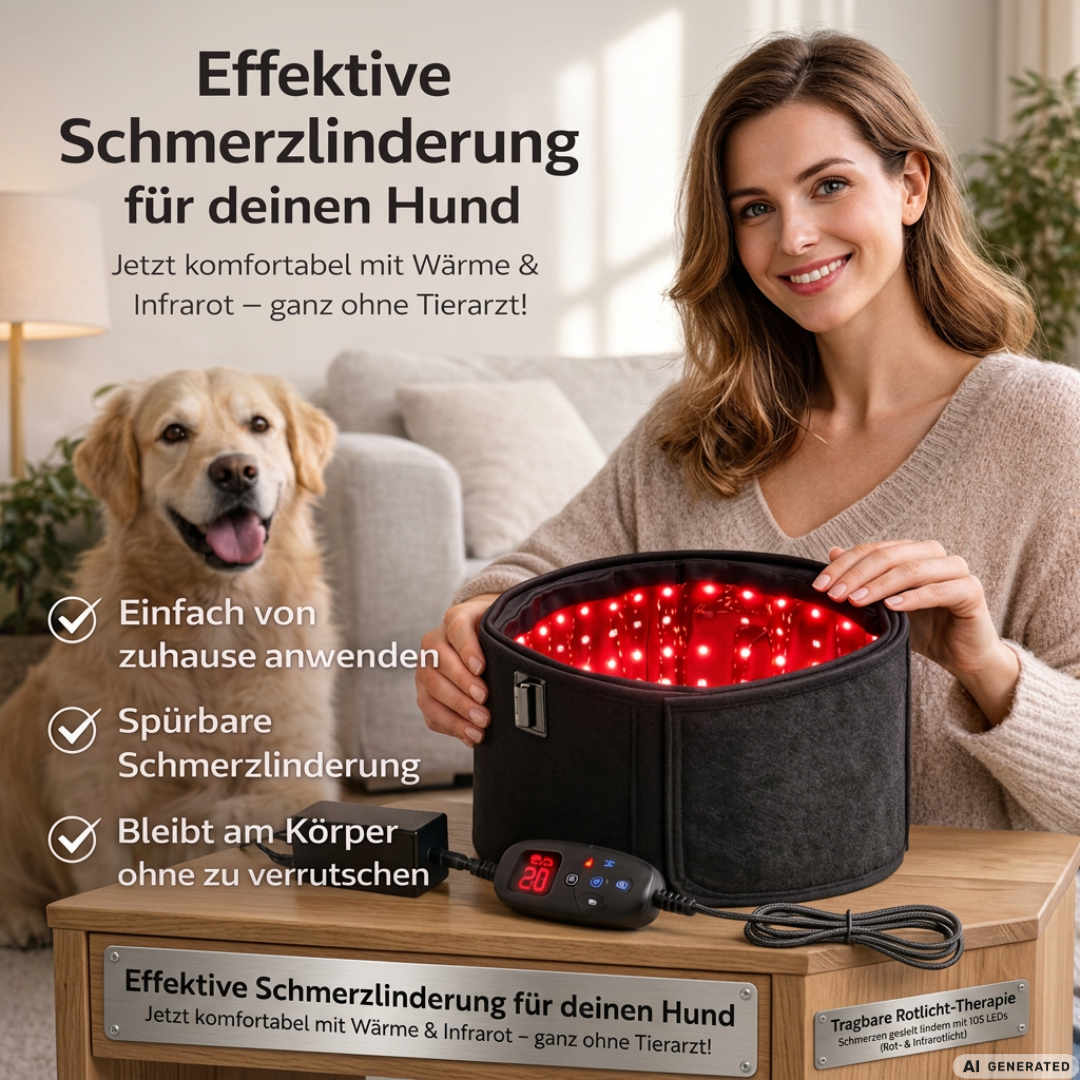 FellLicht | Rotlicht-Therapiegürtel für Hunde