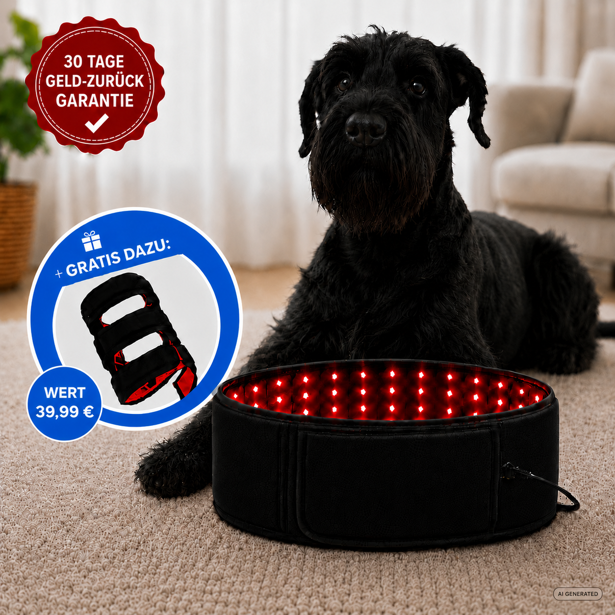 FellLicht | Rotlicht-Therapiegürtel für Hunde