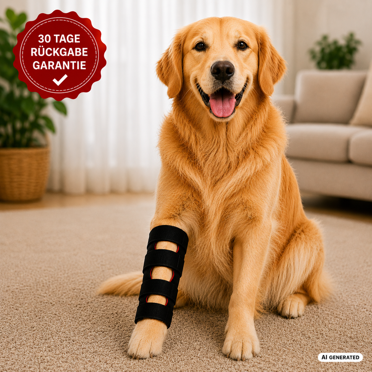 FellLicht Bandage | Rotlicht-Therapiebandage für Hunde